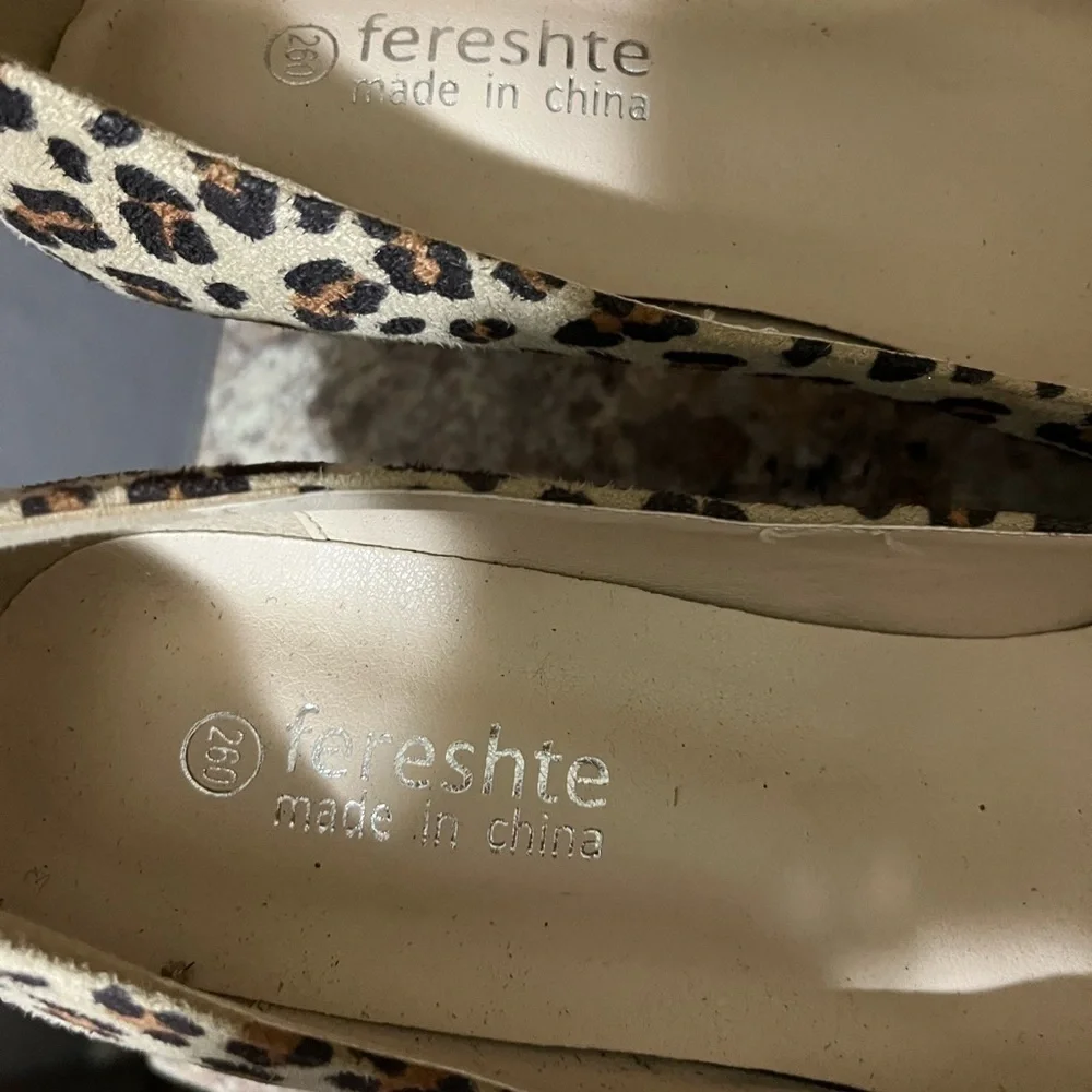 Leopard Print Women’s Heels Size 8.5